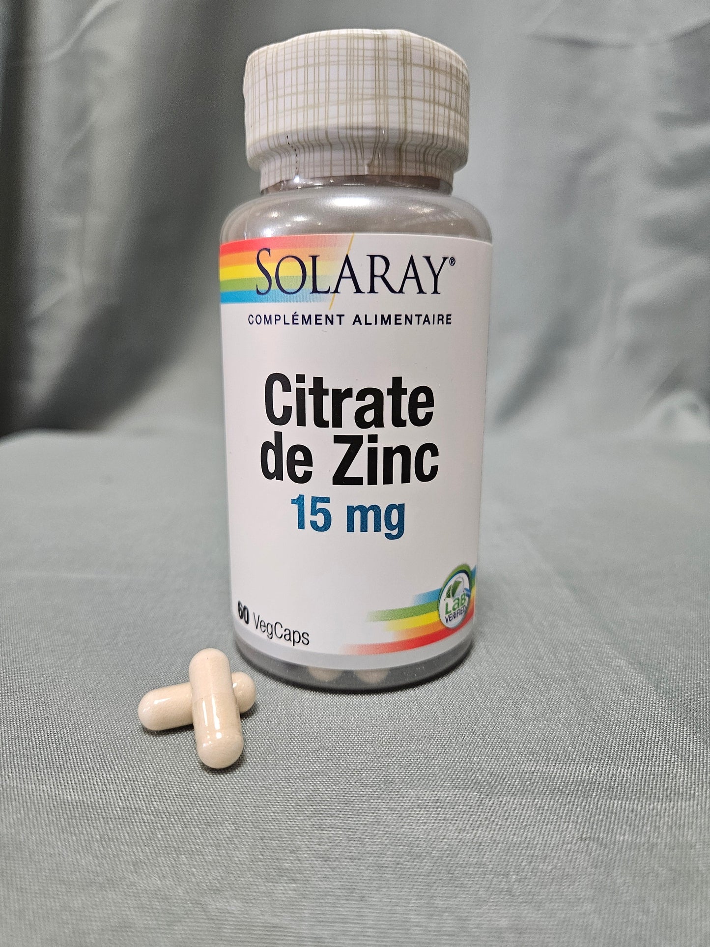 Citrate de zinc 60 gélules solaray Ma boutique