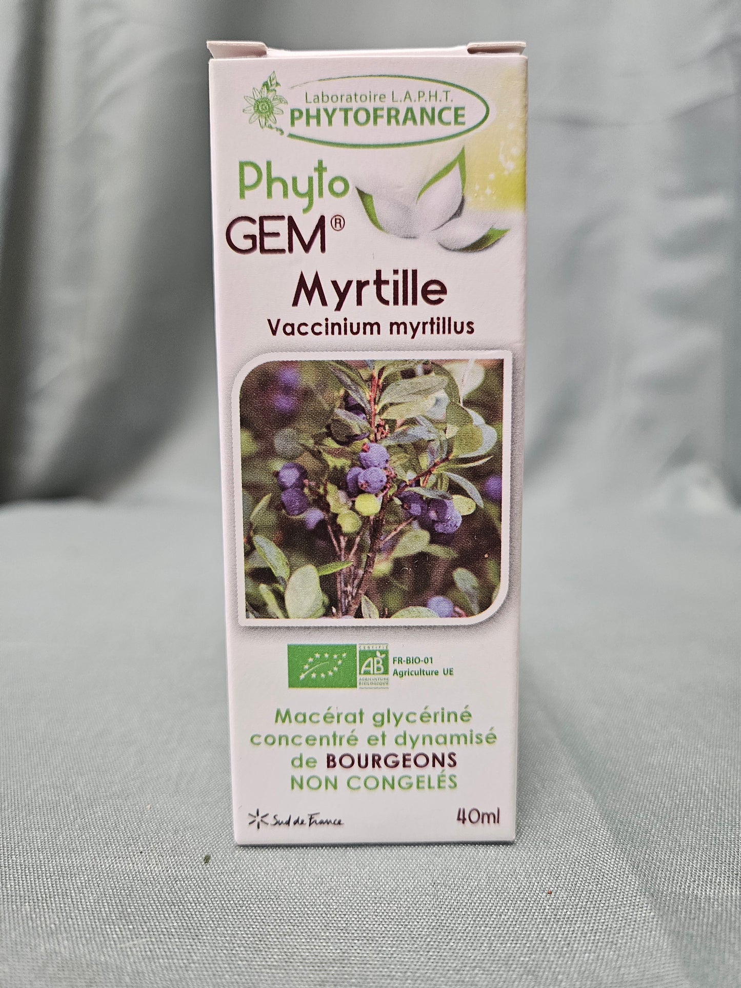 Phyto gem Macérât de bourgeons de Myrtille 40 ml phytofrance