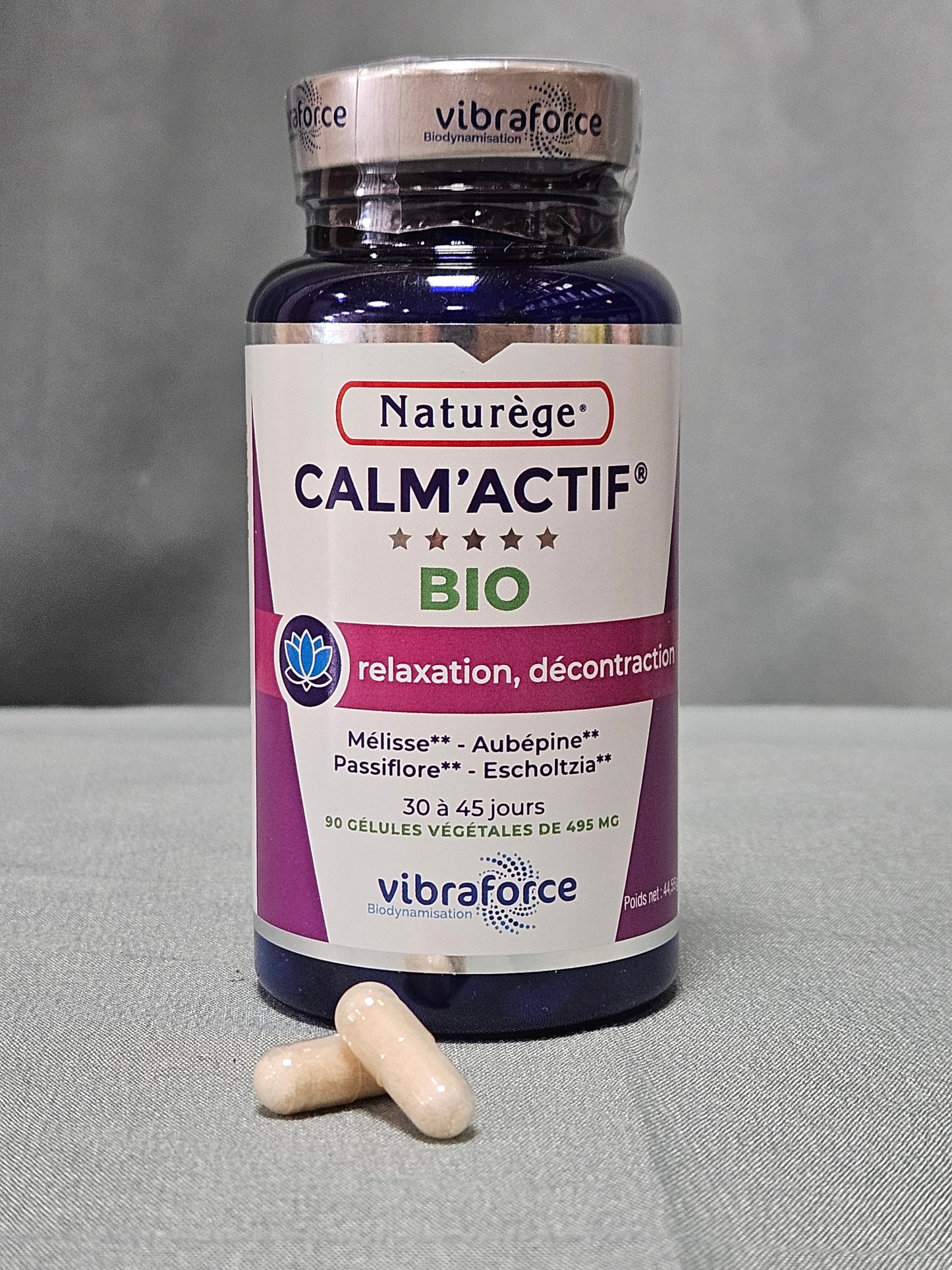 Calm'actif bio 90 gélules naturege La farigoule mille et une plante