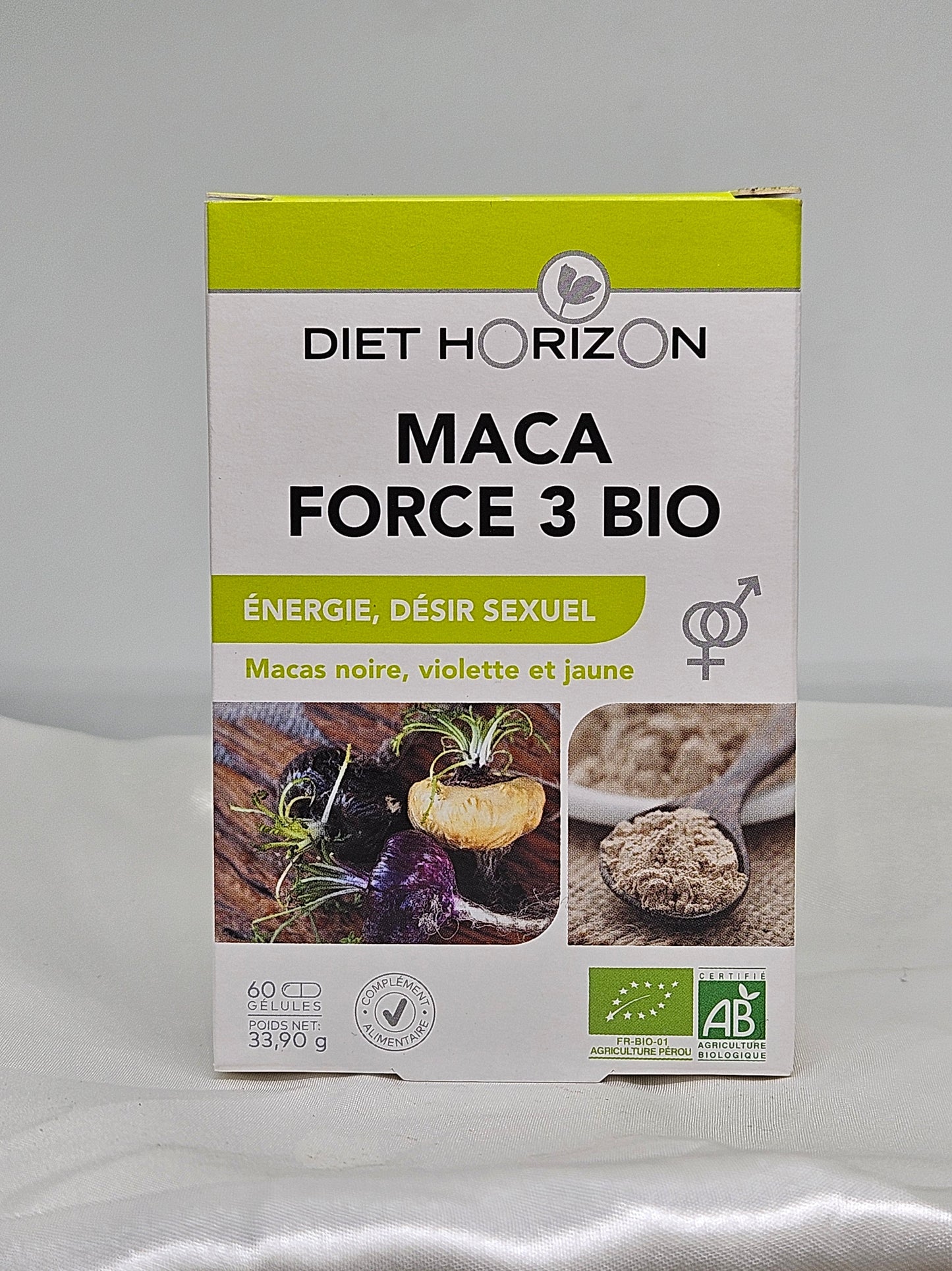 Maca force 3 bio 60 gélules diet horizon La farigoule mille et une plante