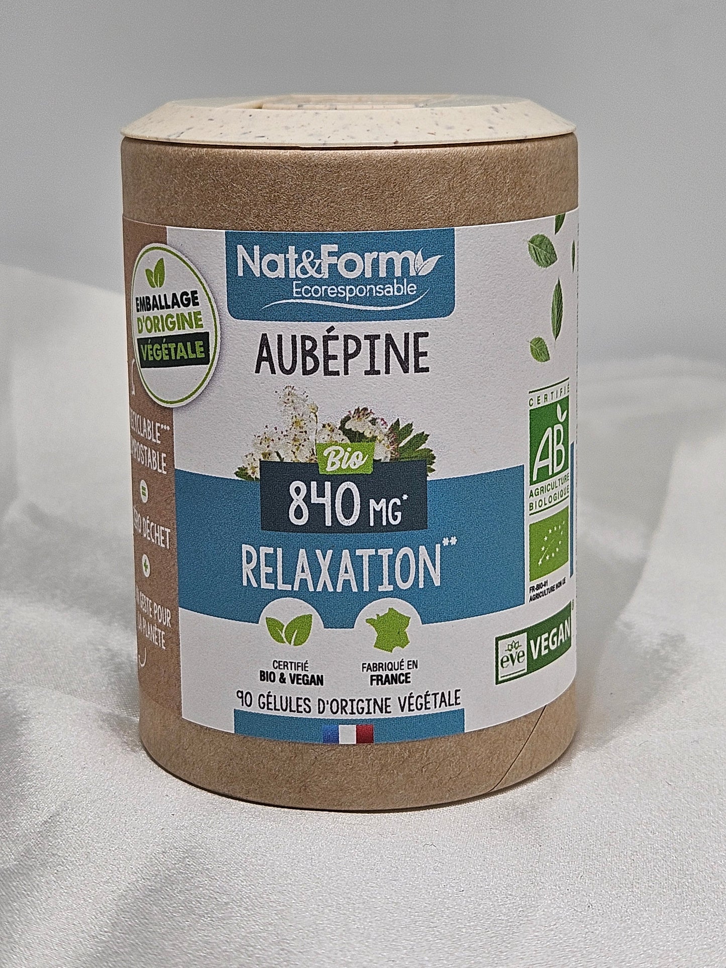 Aubépine bio 90 gélules Nat et form La farigoule mille et une plante