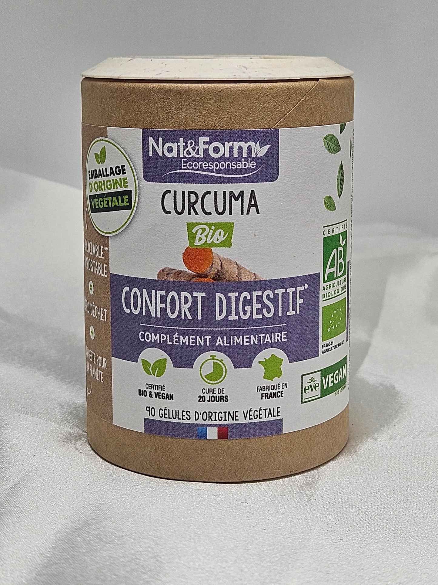 Curcuma bio 90 gélules nat et form La farigoule mille et une plante