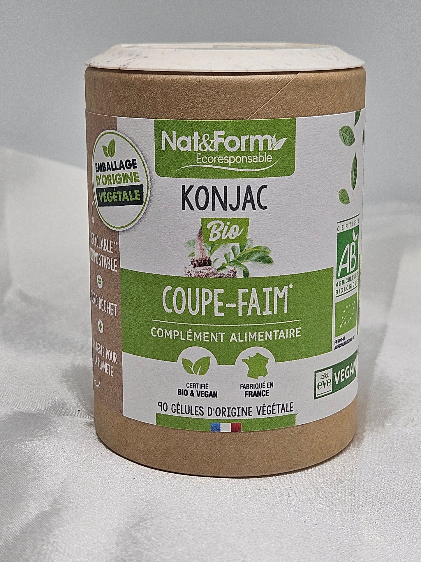 Konjac bio 90 gélules nat et form La farigoule mille et une plante