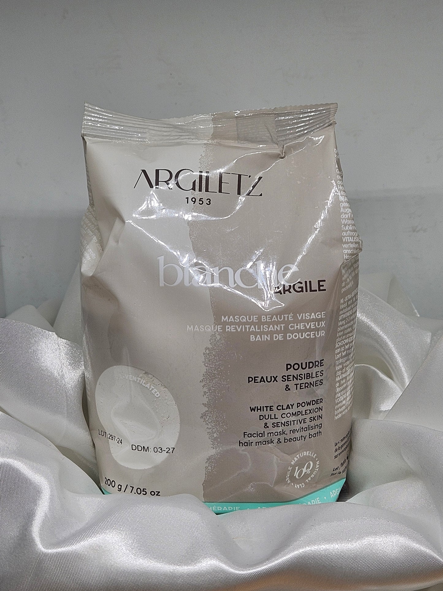 Argile blanche poudre 300 grs argiletz