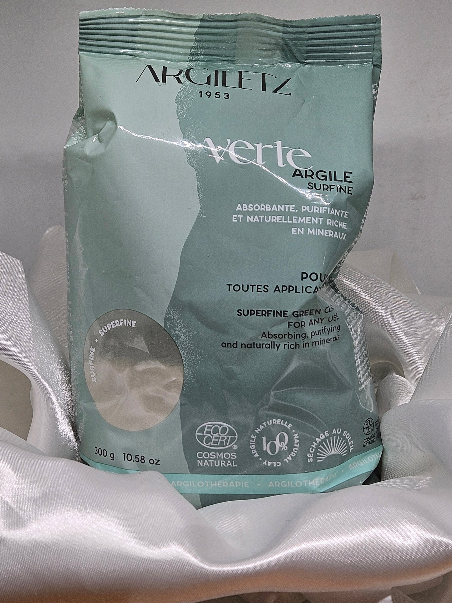 Argile verte surfine 300 grs argiletz