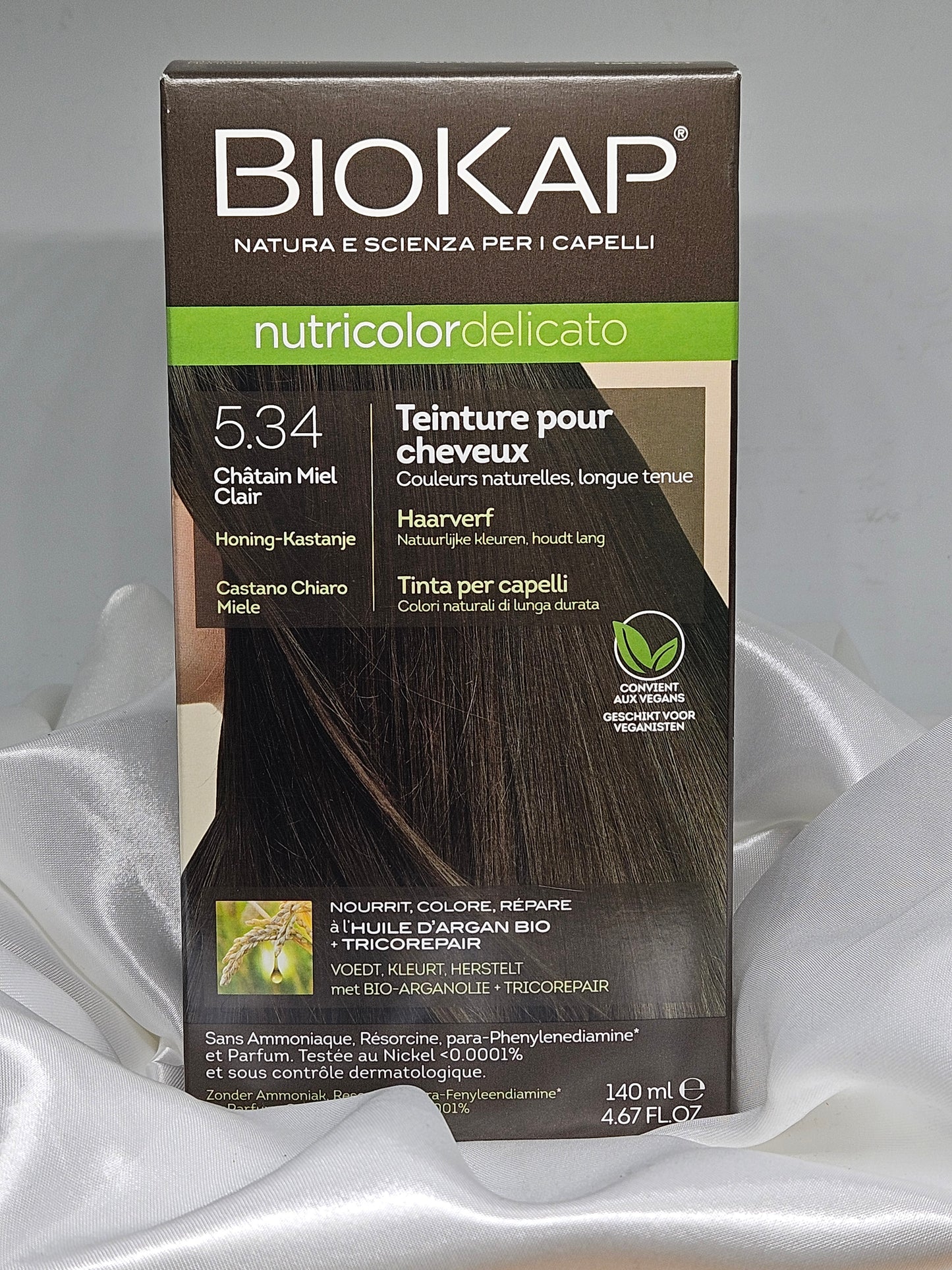 Coloration 5.34 chatain miel clair biokap