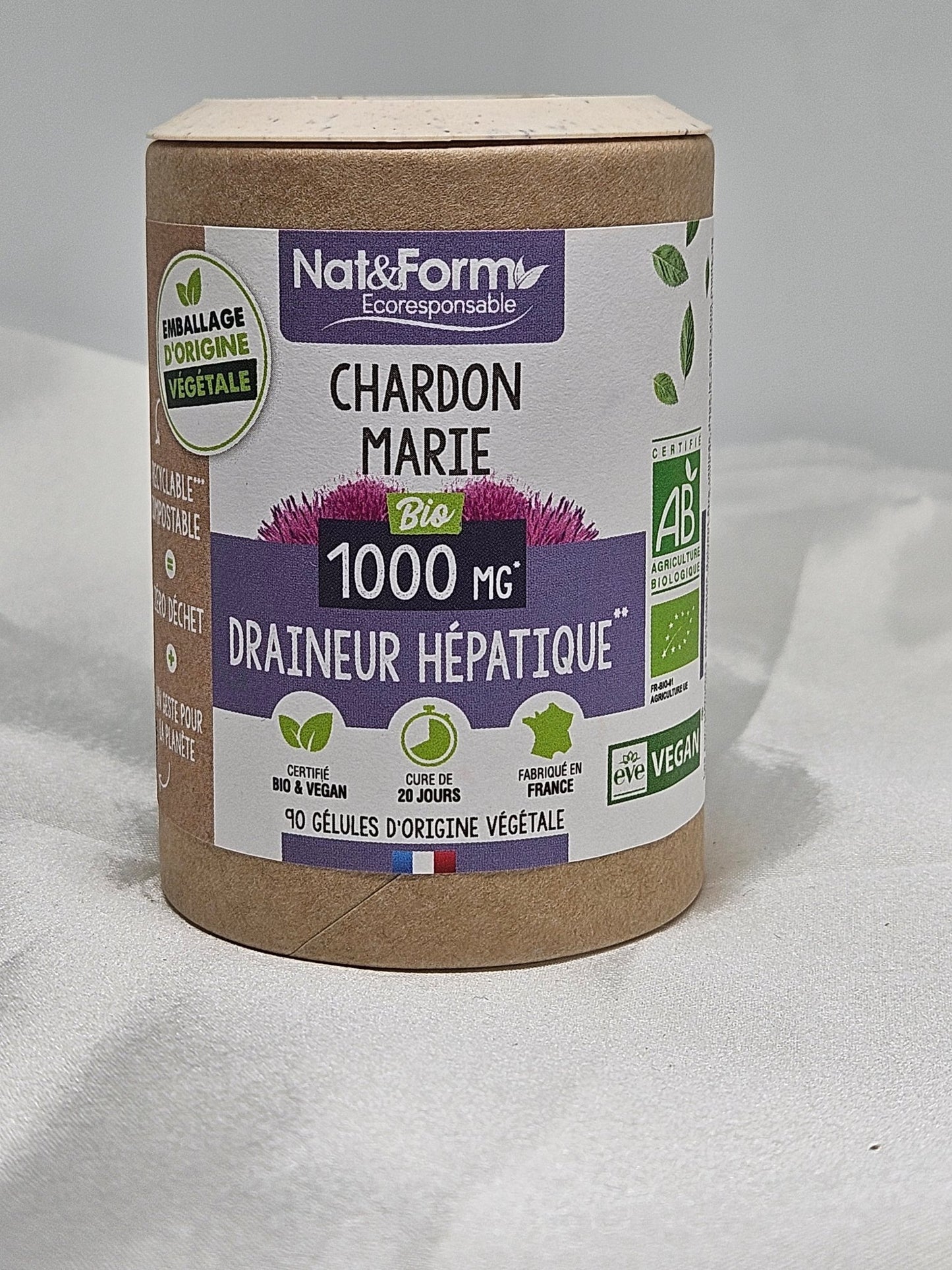Chardon marie bio 90 gélules nat et form - La farigoule mille et une plante