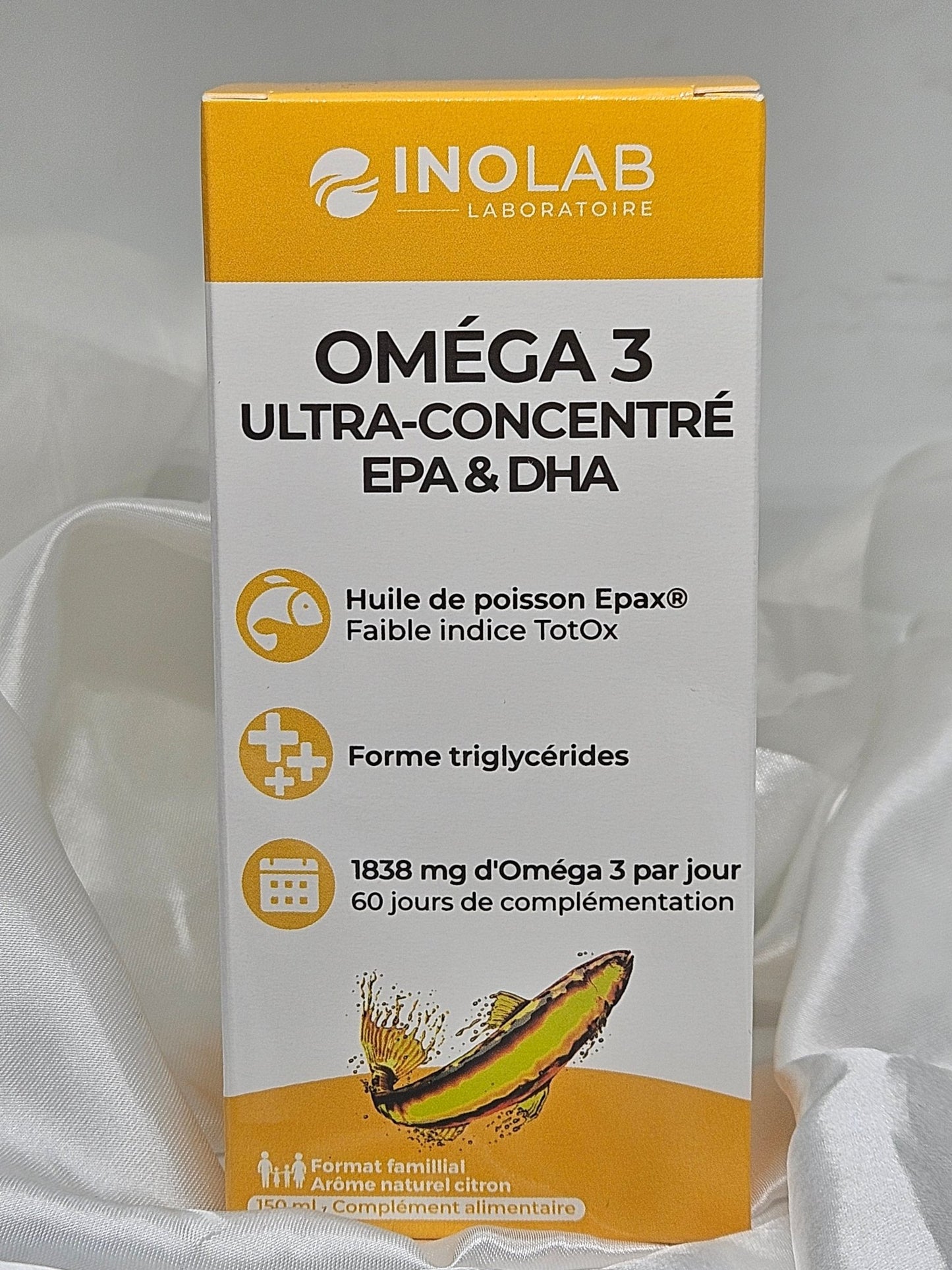 Oméga 3 ultra concentré EPA - DHA 150 ml Inolab - La farigoule mille et une plante