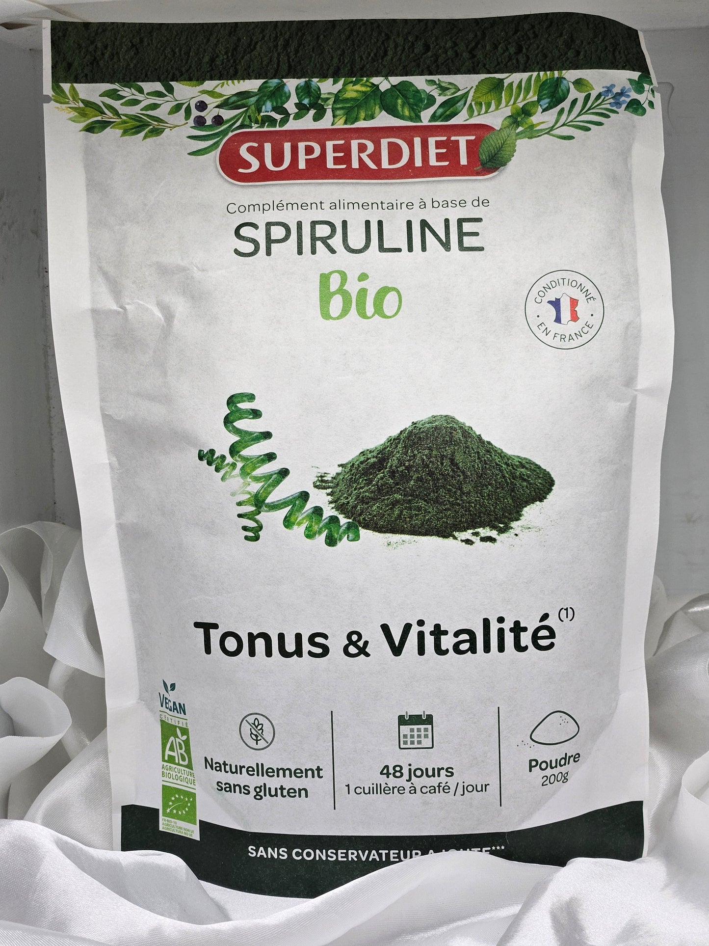 Spiruline poudre 200g super diet La farigoule mille et une plante