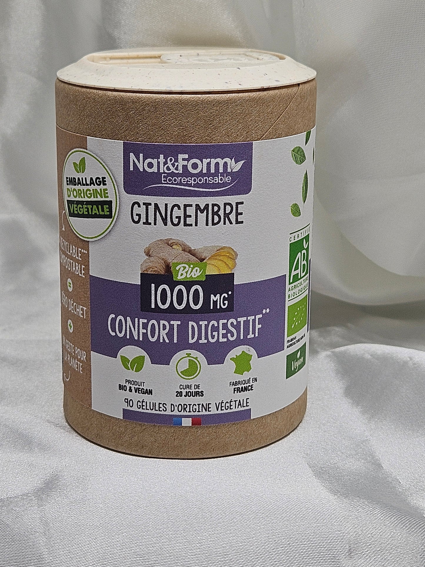 Gingembre 90 gélules nat et form La farigoule mille et une plante