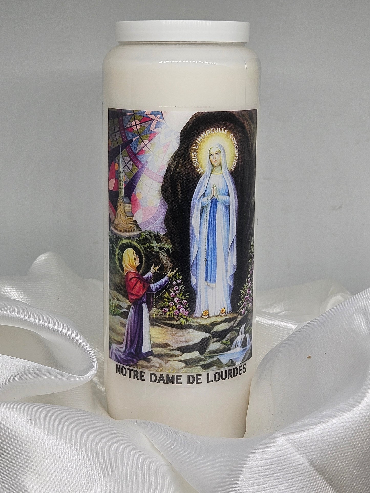 Bougie neuvaine notre dame de lourdes La farigoule mille et une plante