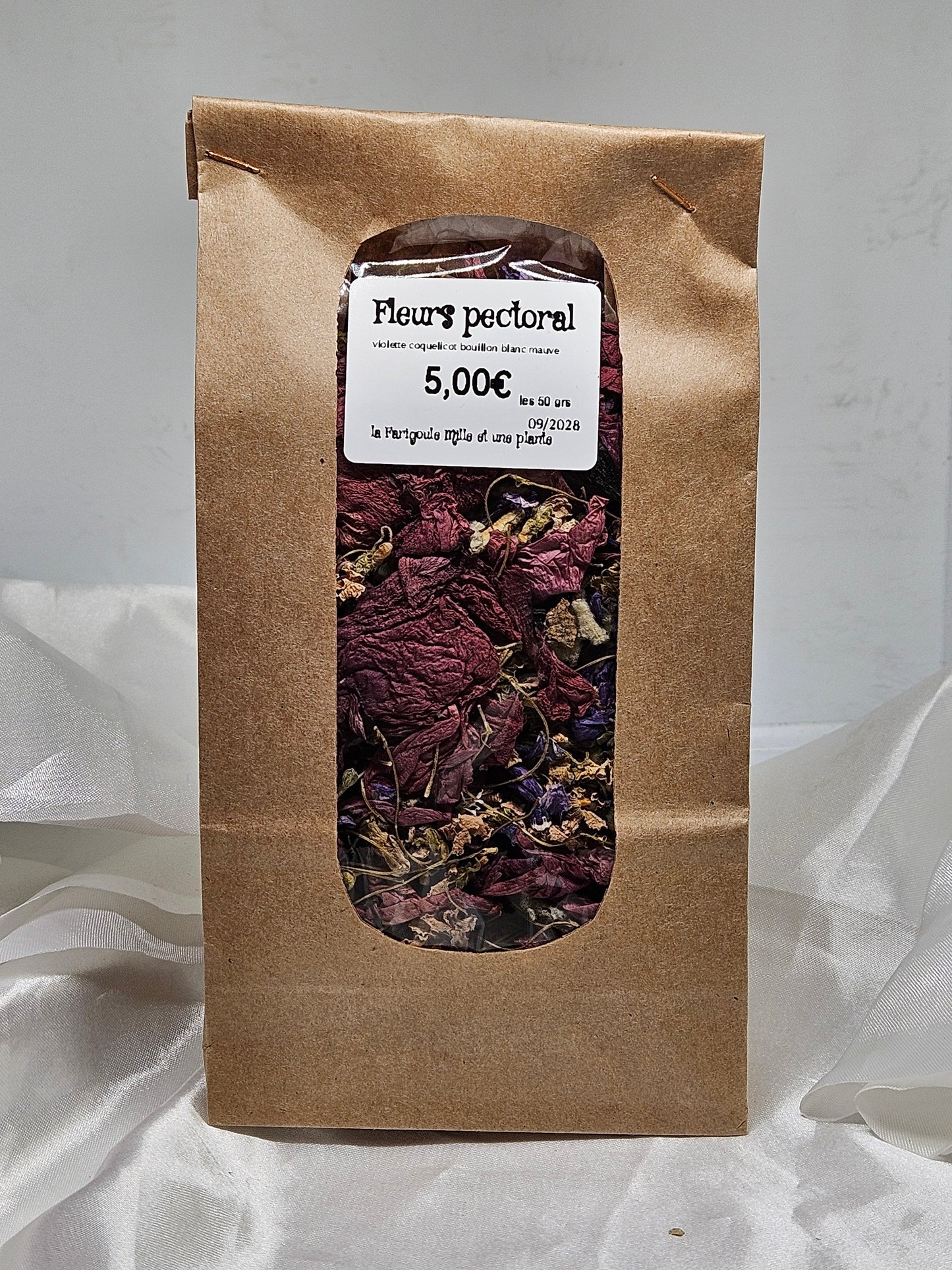 Fleurs pectoral ( violette coquelicot bouillon blanc mauve ) 50 grs La farigoule mille et une plante