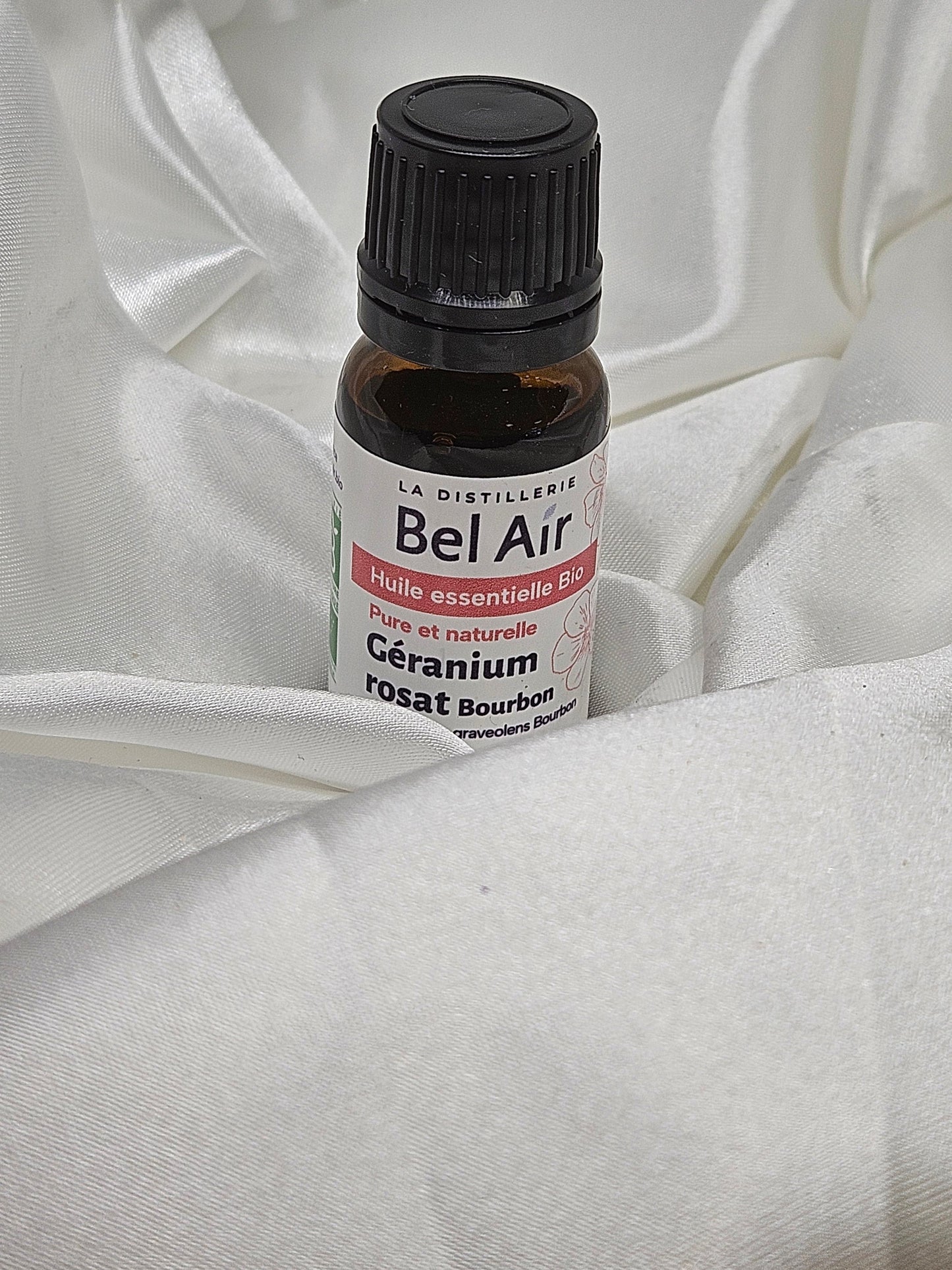 Huile essentielle géranium bourbon rosat 10 ml distillerie bel air La farigoule mille et une plante