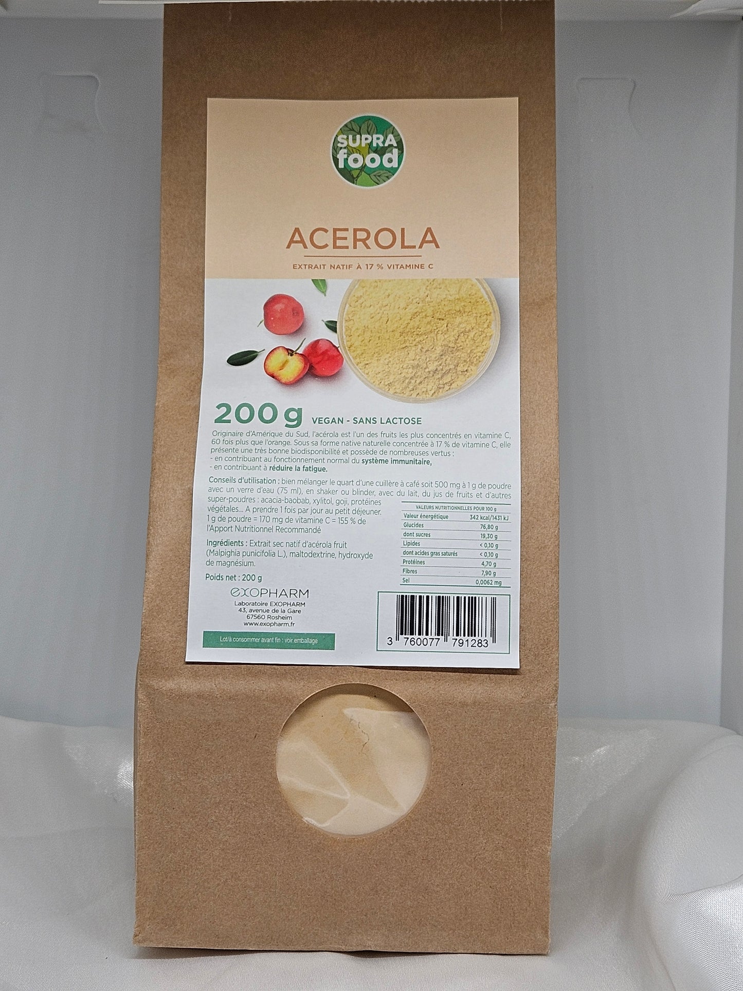 Acérola pourdre 200 grs nutrition concept