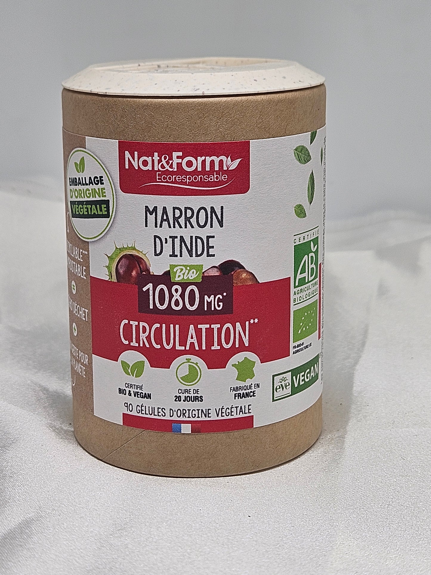 Marron d'inde bio 90 gélules nat et form