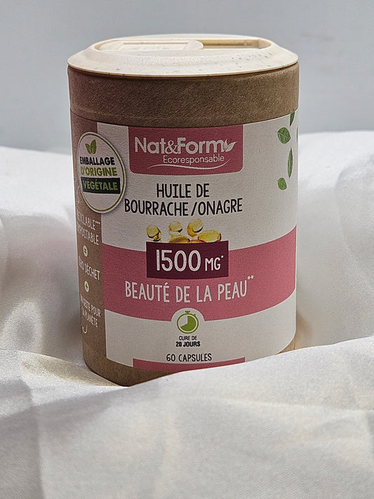 Huile bourrache onagre 60 gélules nat et form
