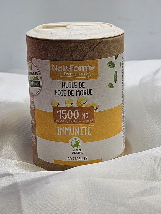 Huile foie de morrue 60 capsules nat et form