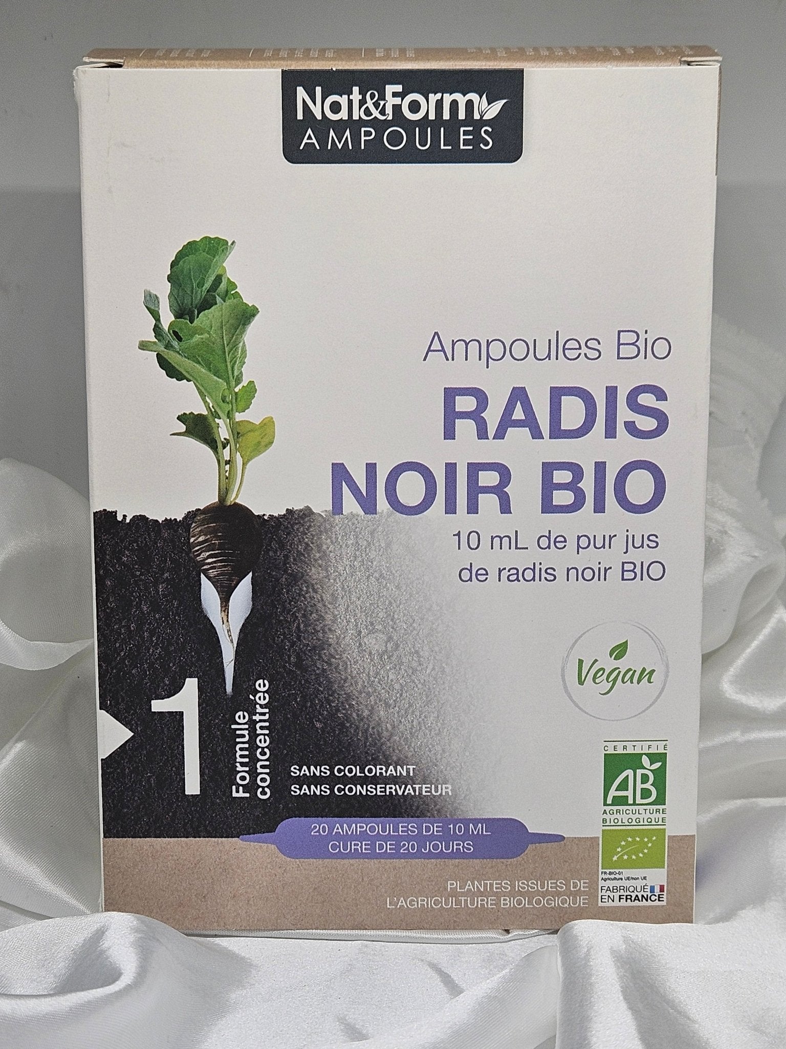 Ampoules radis noir bio 20 ampoules nat et form - La farigoule mille et une plante