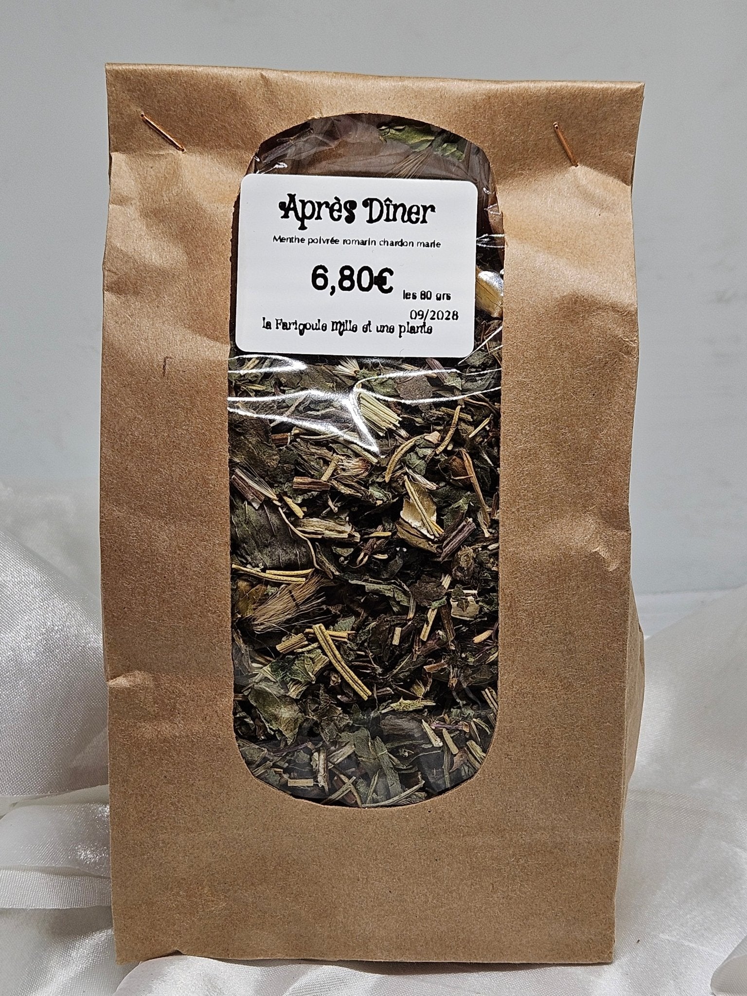 Après Repas ( menthe poivrée romarin chardon marie ) 80 grs - La farigoule mille et une plante