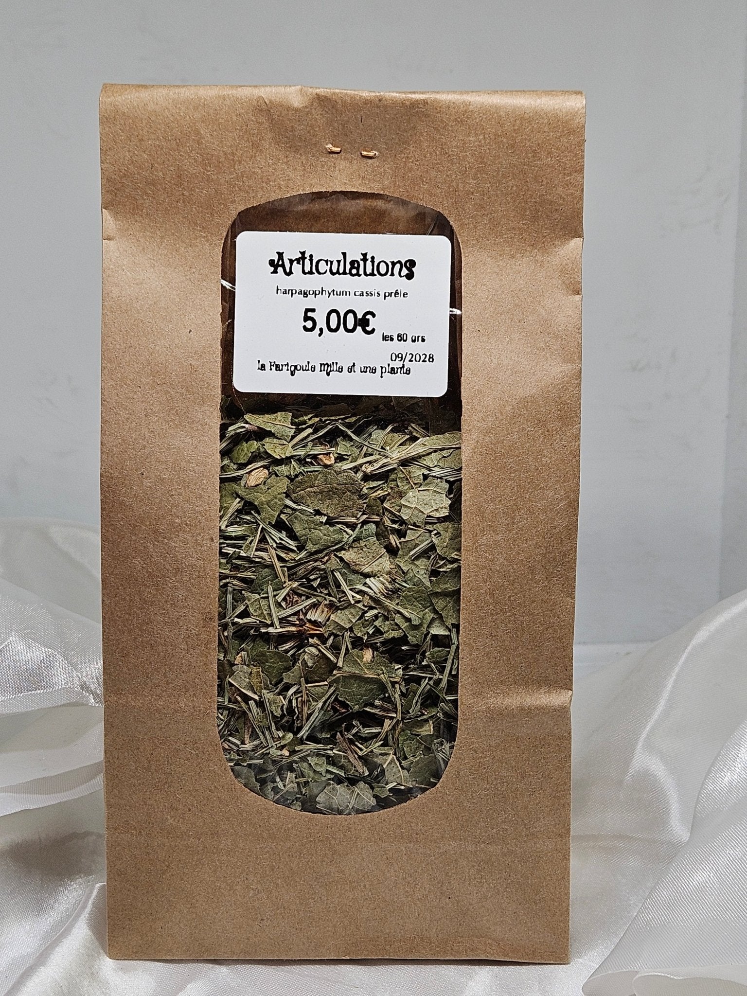 Articulation infusion ( harpagophytum cassis prêle ) 60 grs - La farigoule mille et une plante