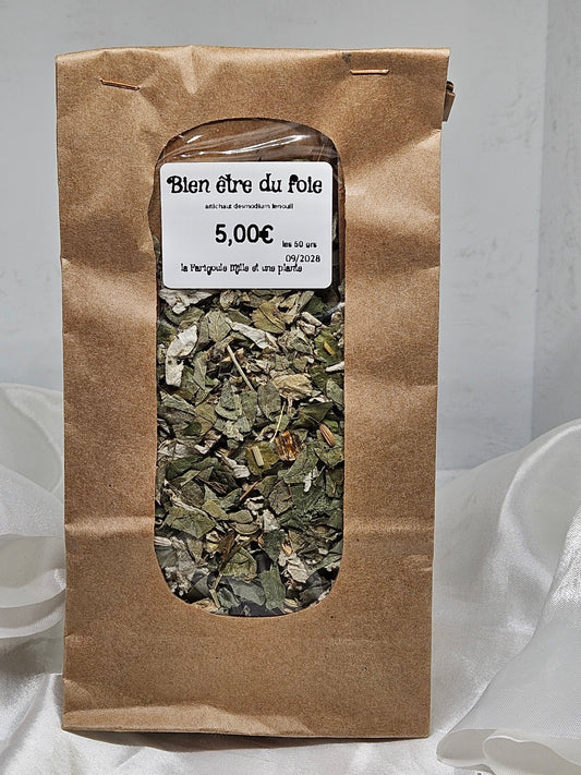 Bien être du foie ( artichaut desmodium fenouil )50 grs - La farigoule mille et une plante