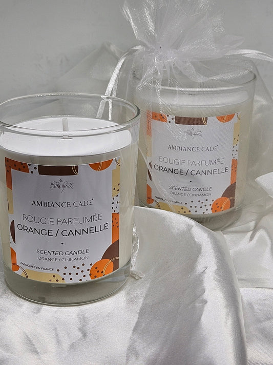 Bougie cade orange / cannelle - La farigoule mille et une plante