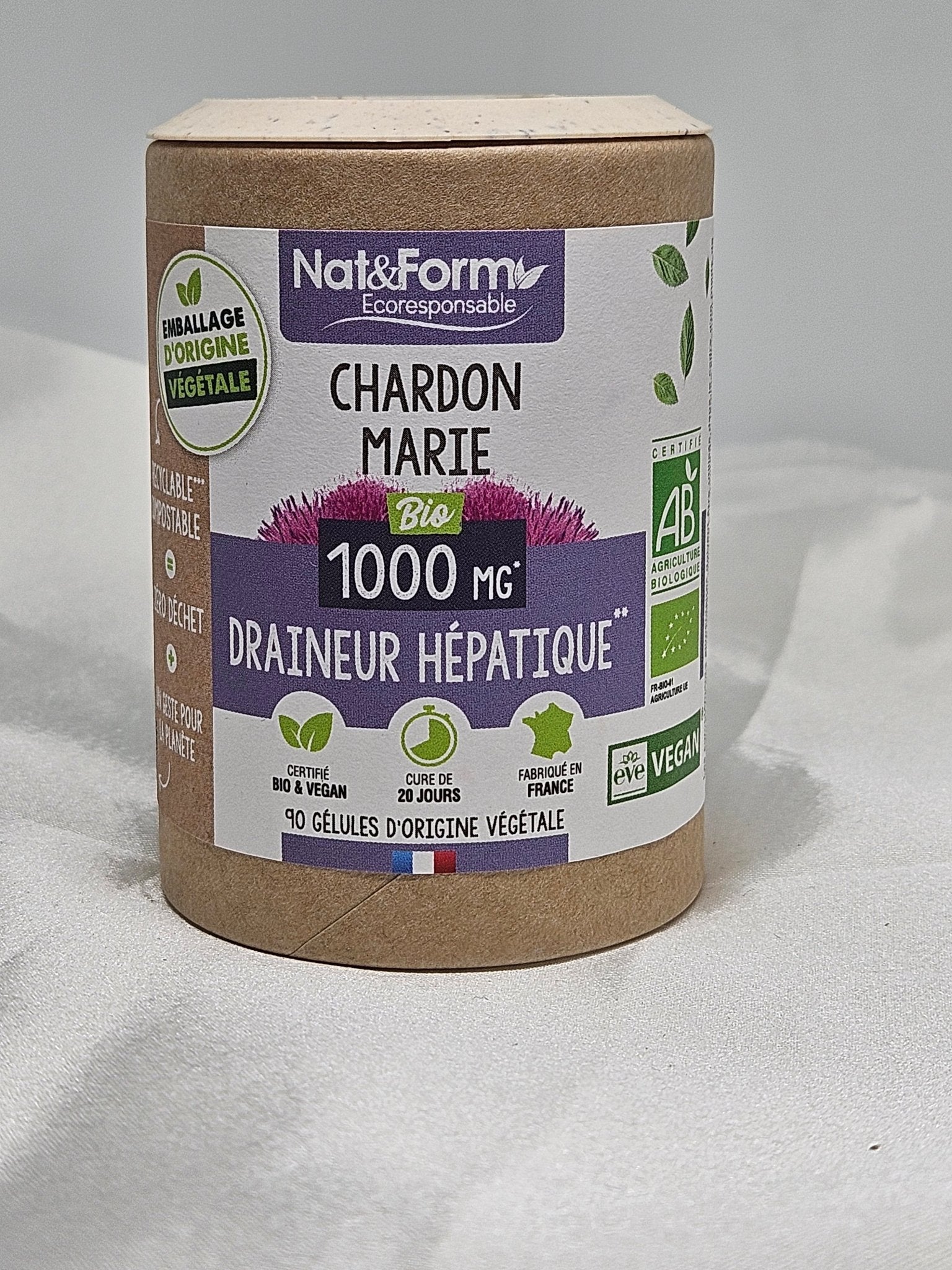 Chardon marie bio 90 gélules nat et form - La farigoule mille et une plante