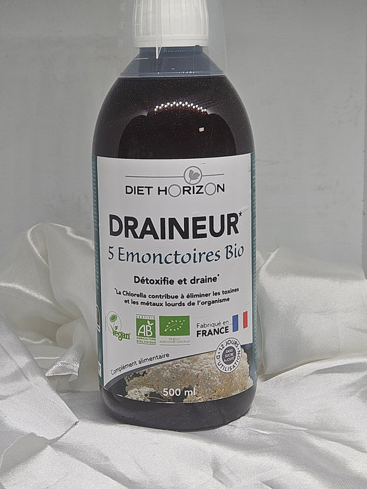 Draineur 5 emonctoires bio 500 ml diet horizon - La farigoule mille et une plante