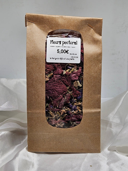Fleurs pectoral ( violette coquelicot bouillon blanc mauve ) 50 grs - La farigoule mille et une plante