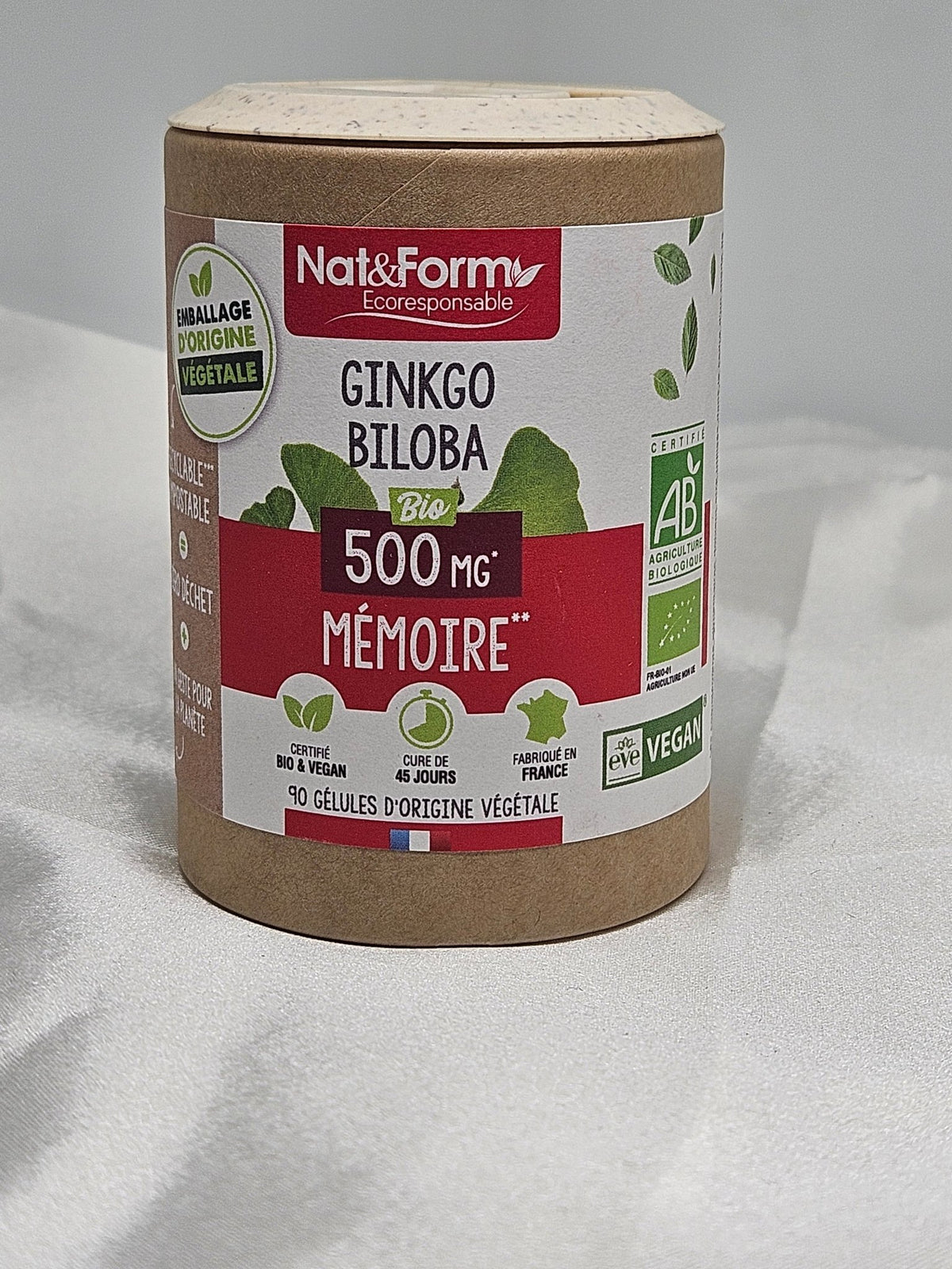 Gingko biloba bio 90 gélules nat et form - La farigoule mille et une plante