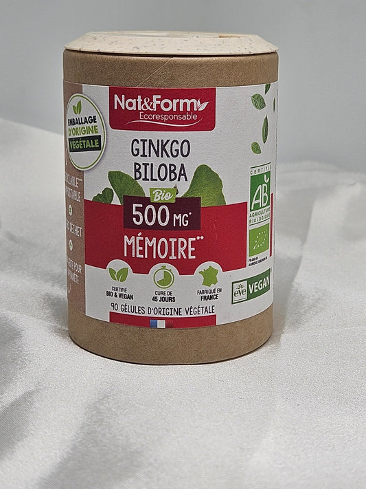 Gingko biloba bio 90 gélules nat et form - La farigoule mille et une plante