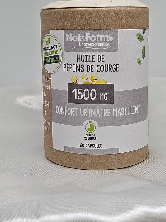Huile de pépins de courge 60 capsules nat et form - La farigoule mille et une plante