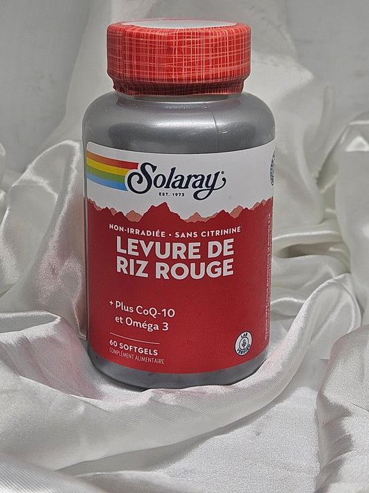 Levure de riz rouge oméga 3 Q10 60 gélules solaray - La farigoule mille et une plante