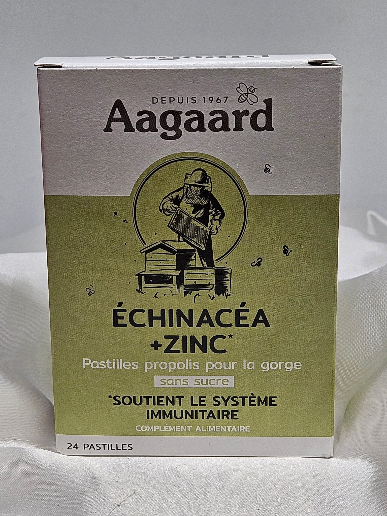 Pastille gorge échinacea + zinc 24 pastilles Aagaard - La farigoule mille et une plante