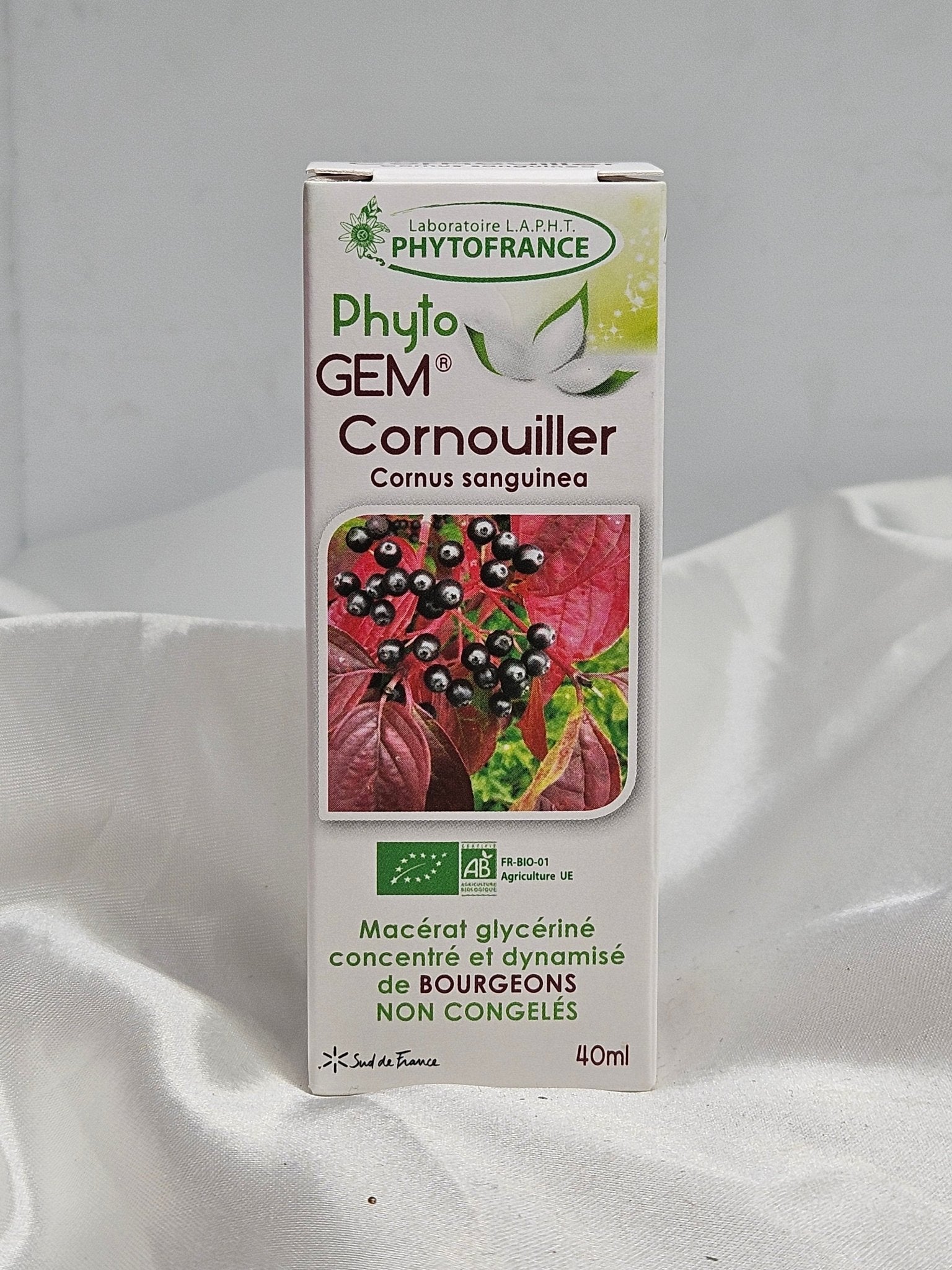 Phyto gem Macérât de bourgeons cornouillier 40 ml phytofrance - La farigoule mille et une plante
