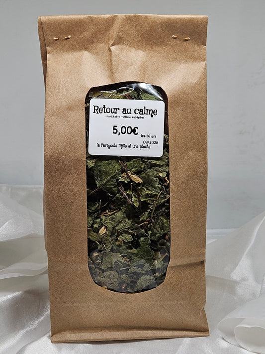Retour au calme ( marjolaine melisse aubépine ) 50 grs - La farigoule mille et une plante