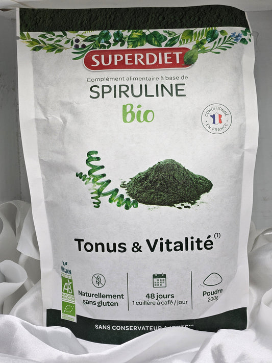 Spiruline poudre 200g super diet La farigoule mille et une plante