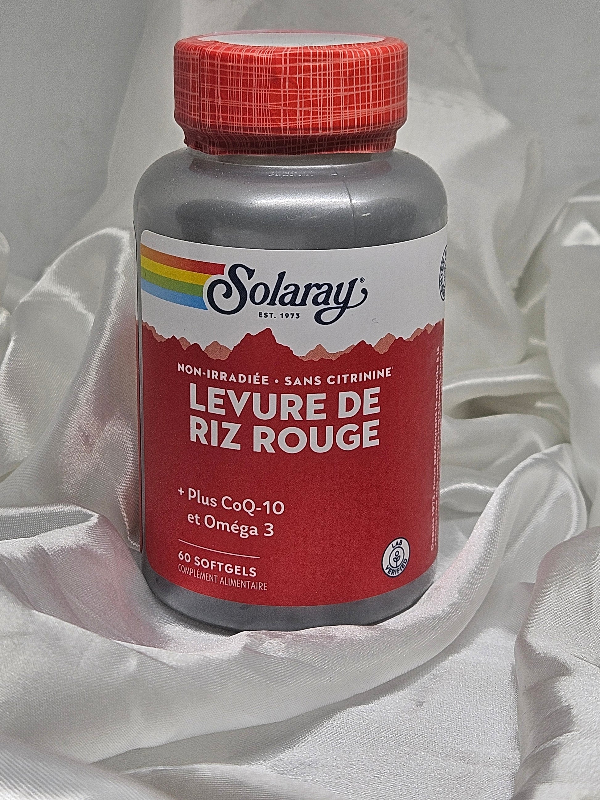 Levure de riz rouge oméga 3 Q10 60 gélules solaray La farigoule mille et une plante