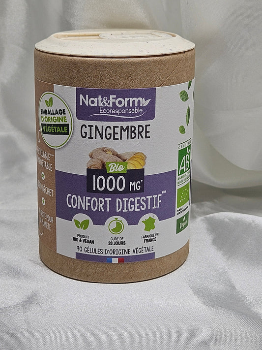 Gingembre 90 gélules nat et form La farigoule mille et une plante