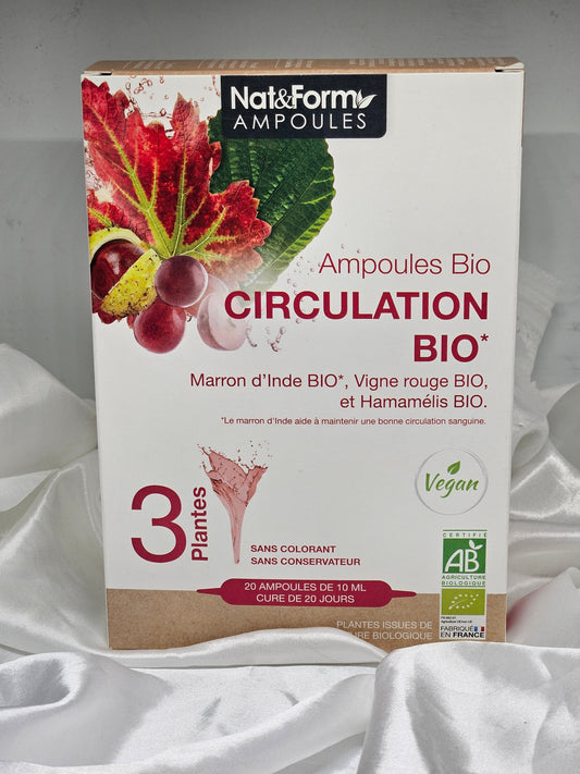 Ampoule circulation ( marron d'inde, vigne rouge, hamamélis ) Nat et form La farigoule mille et une plante
