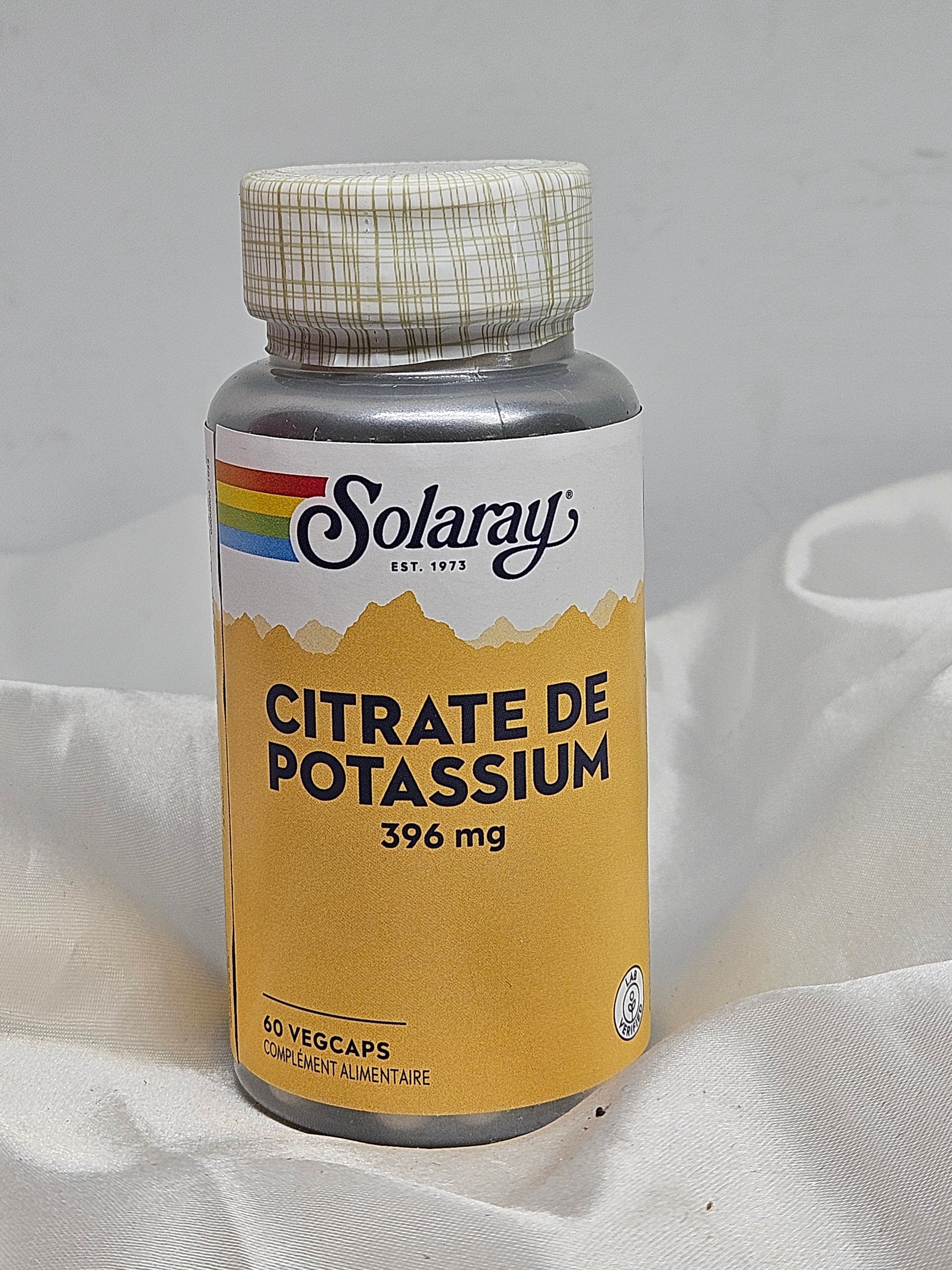 Citrate de Potassium 60 gélules Solaray La farigoule mille et une plante
