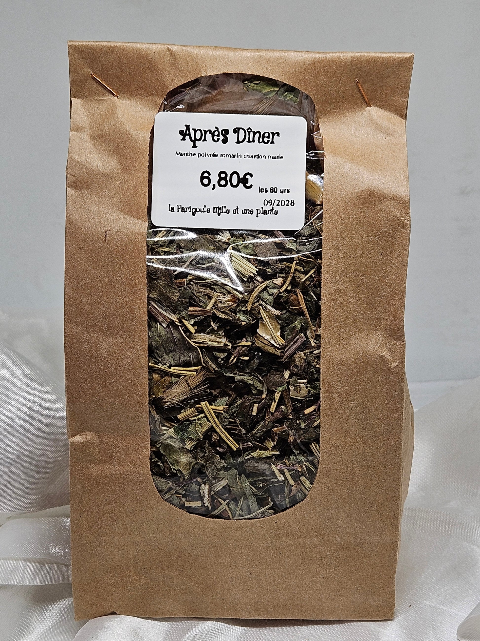 Après Repas ( menthe poivrée romarin chardon marie ) 80 grs La farigoule mille et une plante