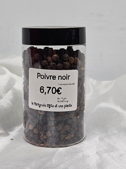 Poivre noir 70 grs La farigoule mille et une plante