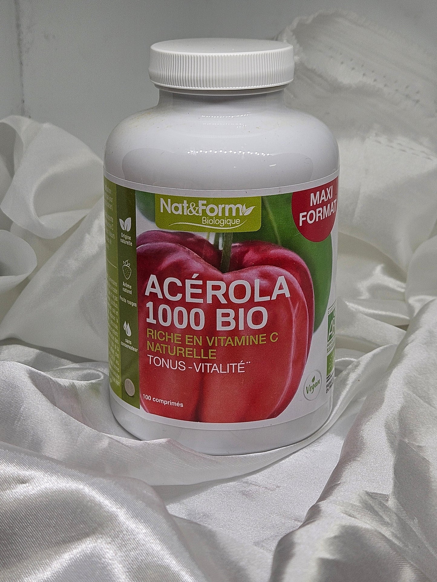 Acérola 1000 bio 100 comprimés Nat et form La farigoule mille et une plante