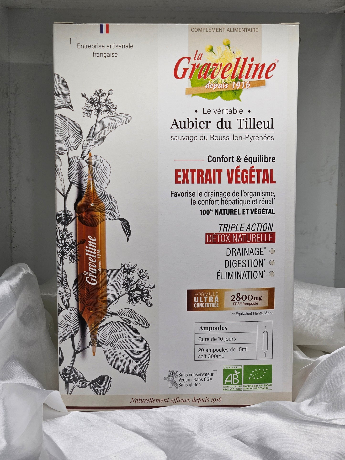 Aubier du tilleul 20 ampoules La farigoule mille et une plante
