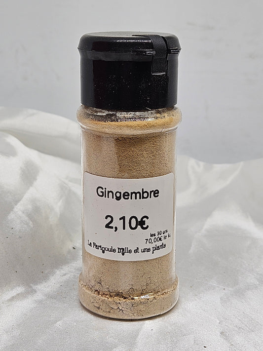 Gingembre poudre 30 grs La farigoule mille et une plante