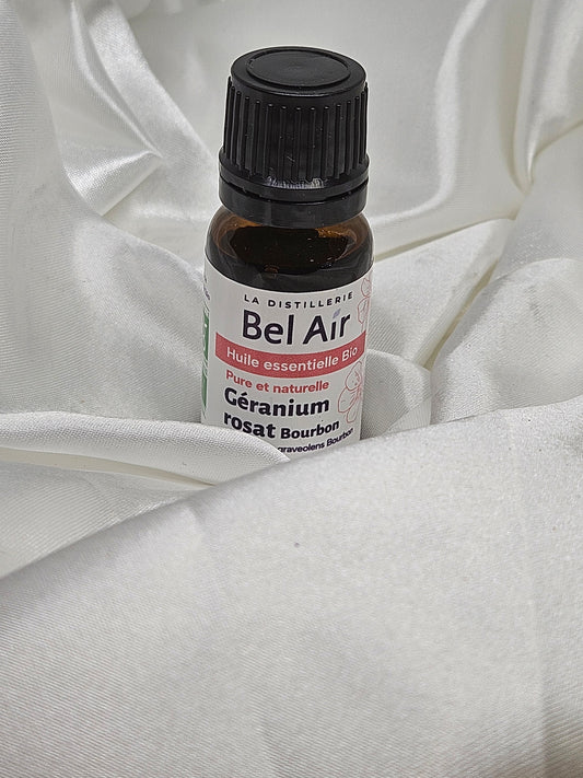 Huile essentielle géranium bourbon rosat 10 ml distillerie bel air
