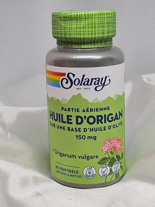Huile d'origan 60 gélules solaray La farigoule mille et une plante