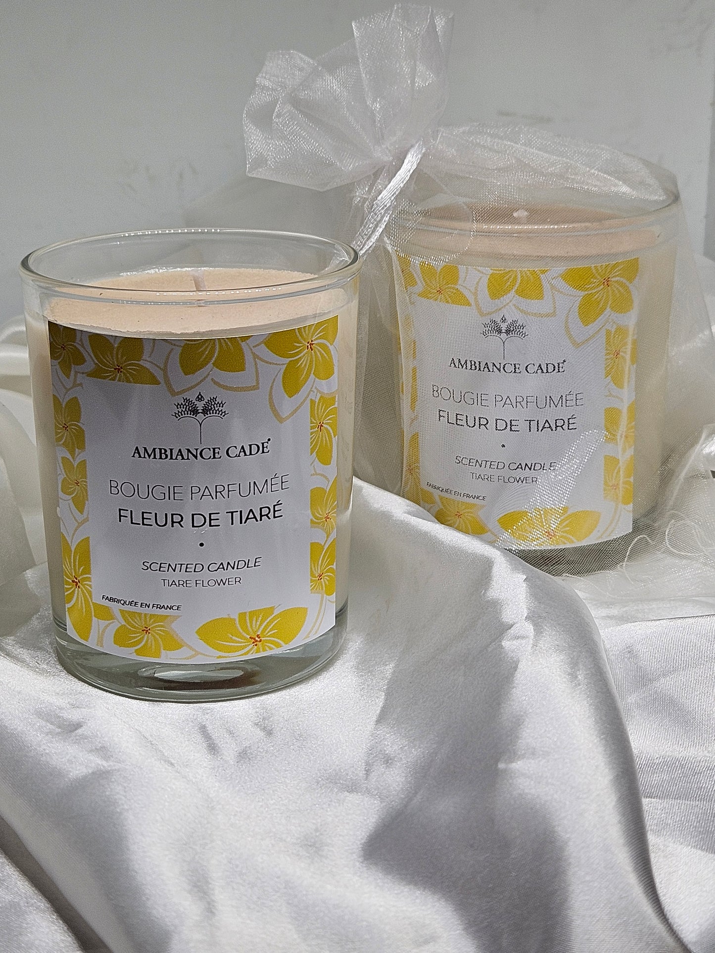 Bougie cade fleur de tiré