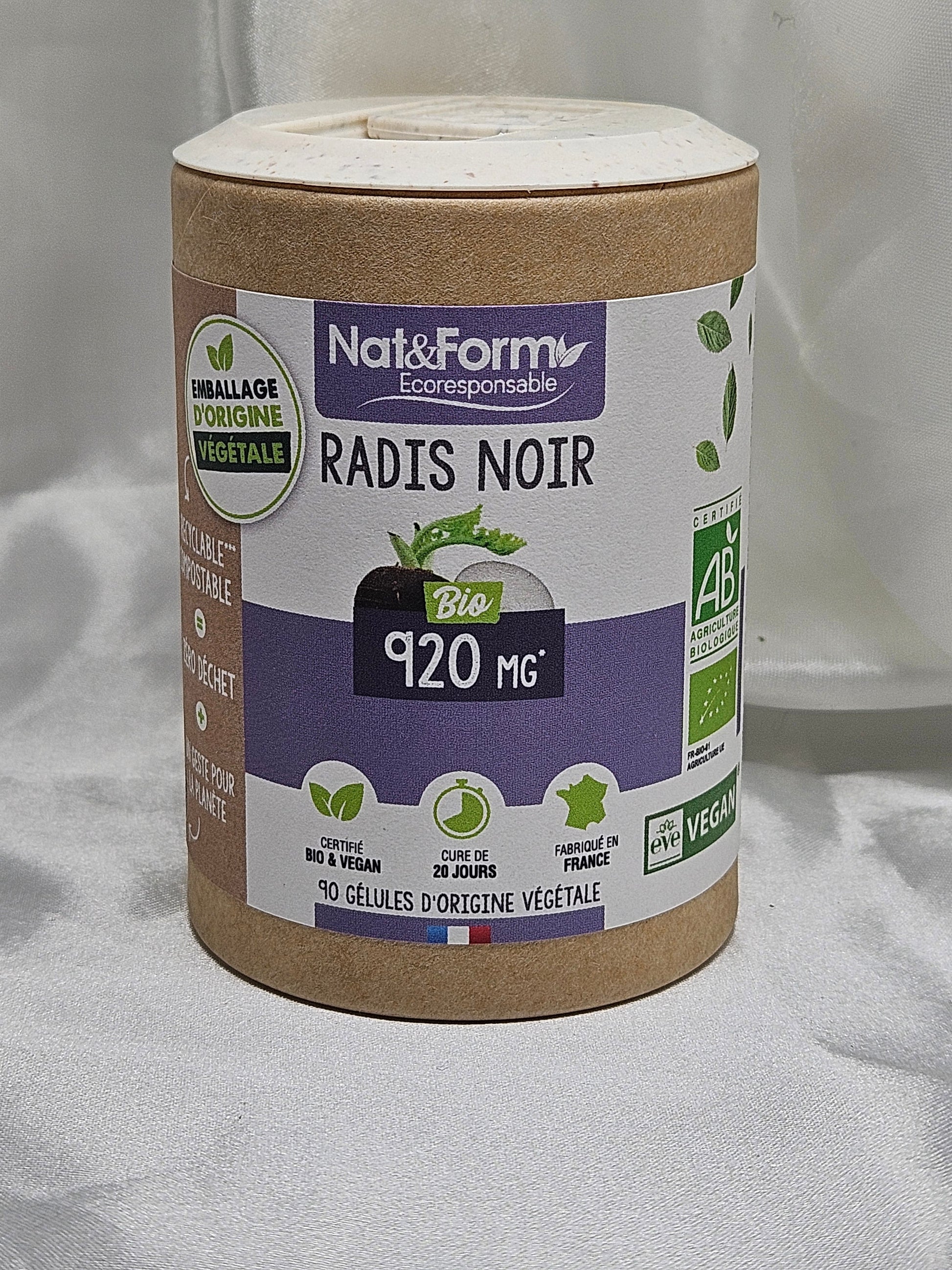 Radis noir 90 gélules nat et form La farigoule mille et une plante